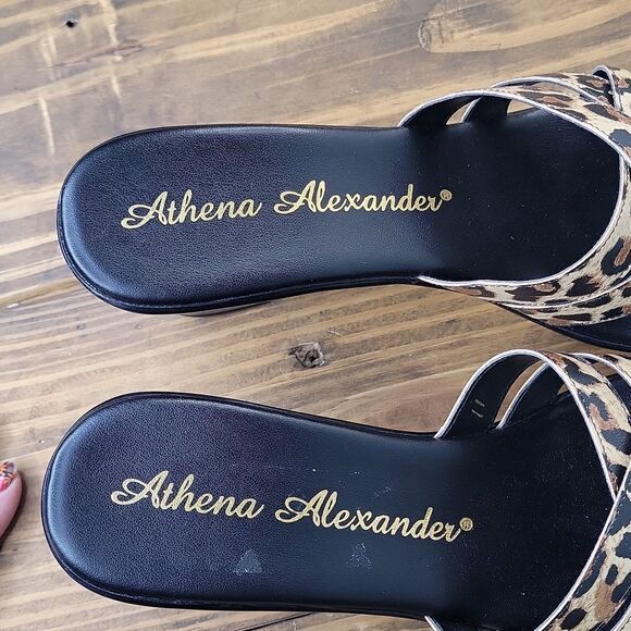 Athena Alexander. Slide Sandals. Size 42. Leopard. Like New - Picture 5 of 9